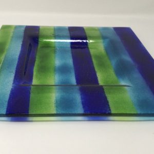 Blue & Green Stripe Platter