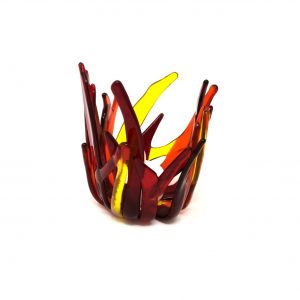 Red & Gold Candle Holder